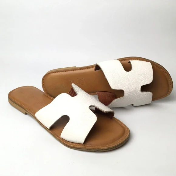 Sweet Peas Shoes Sweet Peas Ivory Wild Havana Handmade Sandals